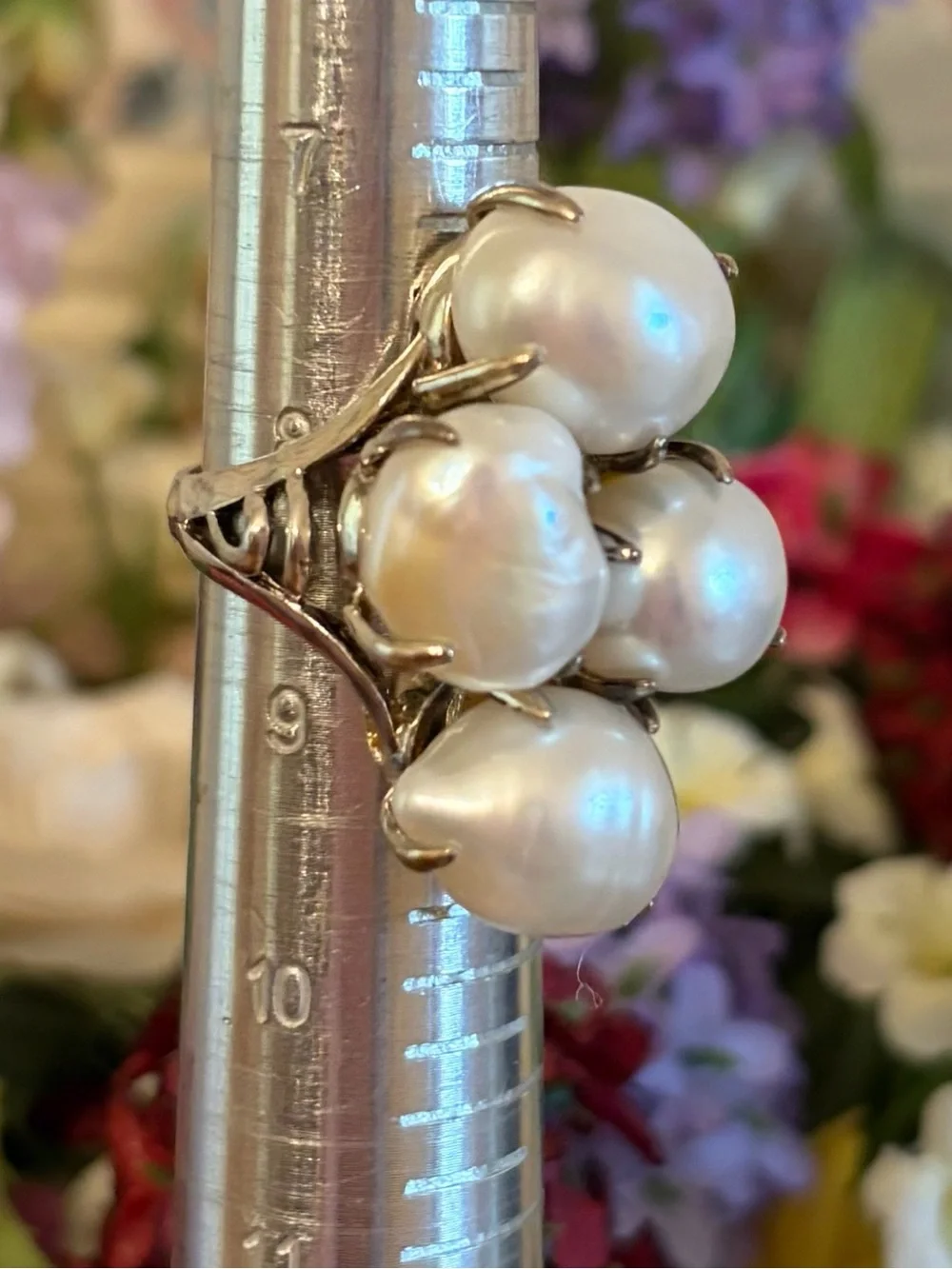 Silpada Sterling Silver and Pearl “Coastal” Ring R2940 Size 8 1/4